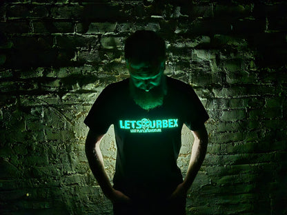 T-SHIRT GLOW IN THE DARK - „LOST PLACE – LETS URBEX – ADVENTURE“