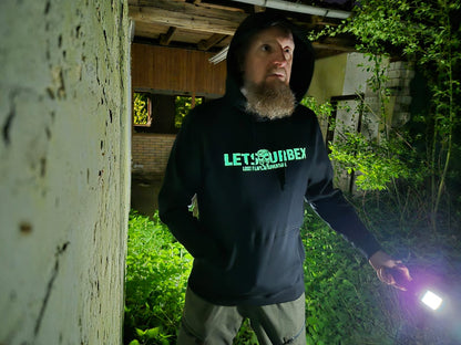 HOODIE GLOW IN THE DARK – „LOST PLACE – LETS URBEX – ADVENTURE"“