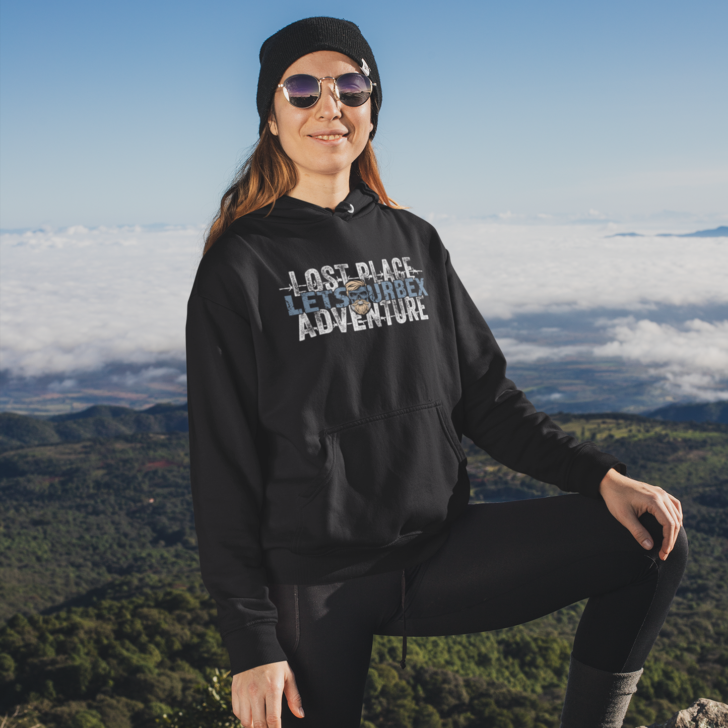 Ladies Heavy Hoody „LOST PLACE – LETS URBEX – ADVENTURE“